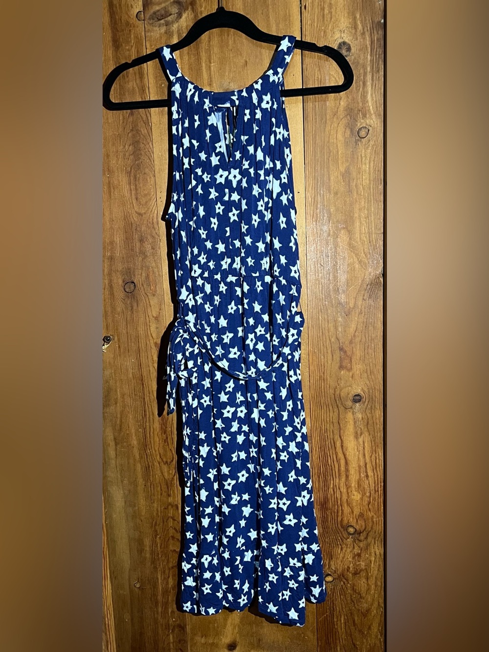 Lane Bryant Navy and White Star Print Maxi Dress